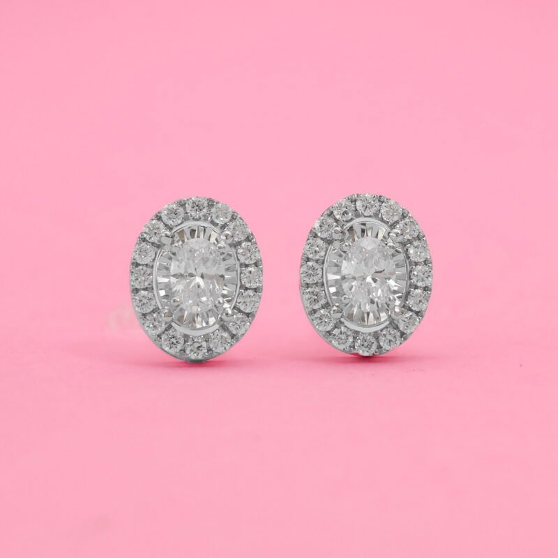Daimonds Earrings Ovalia Setting