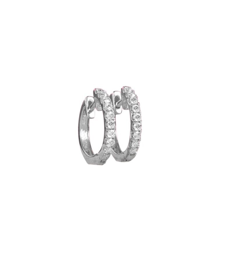 Anting berlian eropa model ring hoop setting