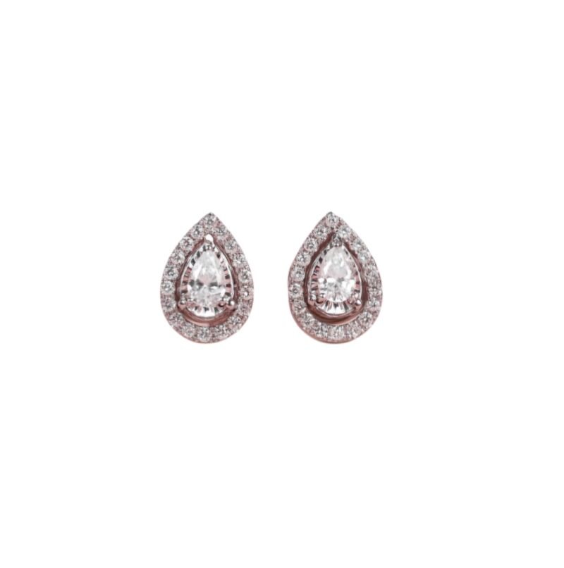 Diamond Earrings pear setting