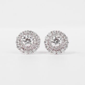 Earring Olivia Setting GIA 0.4ct VVS1 E Color