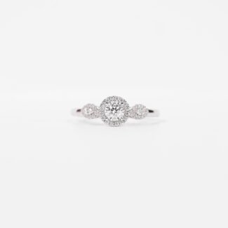 Ring Solitaire Halo Setting