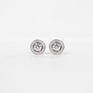 Earring Barbara Setting GIA 0.2CT VVS2 E Color