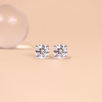 Earring Solitaire Classic 4 Prong Setting GIA 0.2ct VVS1 D Color