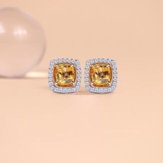 Earring Cushion Yellow Setting